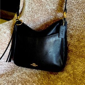 Coach Black Leather Shoulder Bag